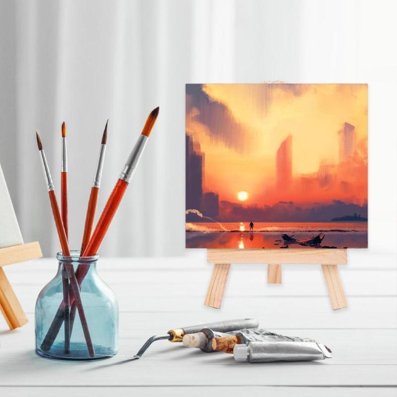 20 Pieces Triangles Easel Wood Easels Small Easel for Pictures Table Easel for Display of Painting Drawing Picture Frame