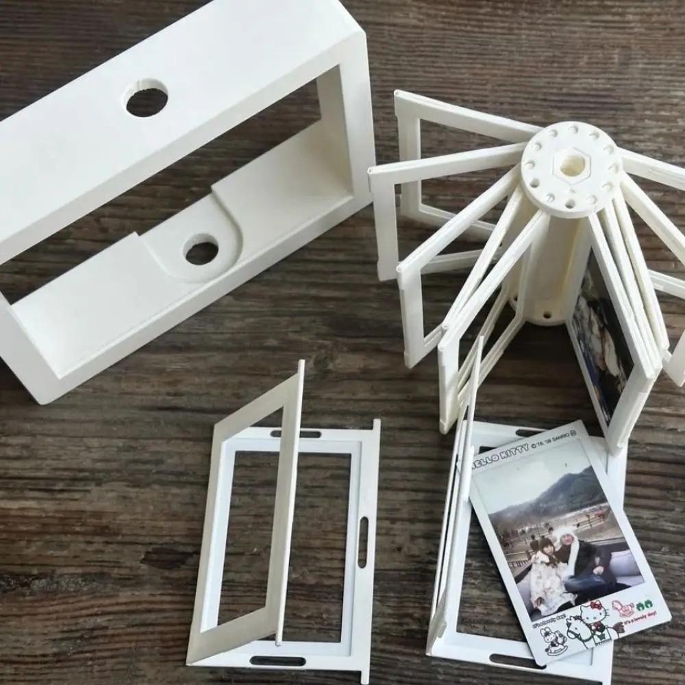 Transparent 3D Rotating Photocard Holder Protective Multi-purpose Rotating Photo Holder Idol Card Collect Book Easy To Install