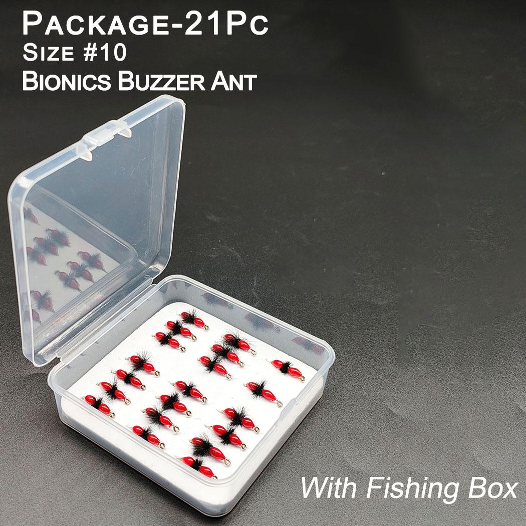 

Fly Fishing Flies 21Pcs/Box Fly Fishing Bait Artificial Buzzer Ant Wet Flies Bait for catching fish like Trout/Bass/Perch/Carp etc in fresh water 21Pcs/Box