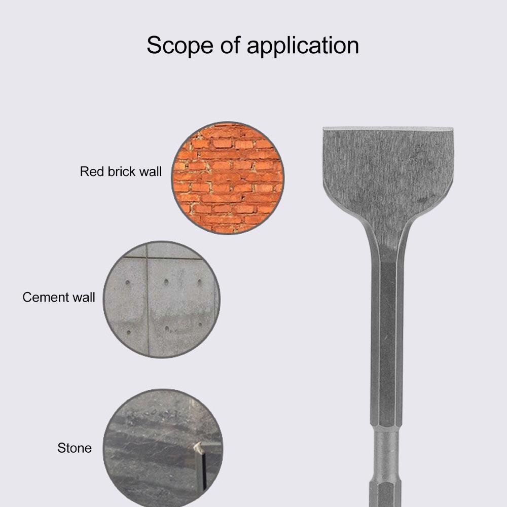 Wide Flat Edge Tile Removal Chisel 40Cr Alloy Steel Masonry Chisel Bit  For Stone