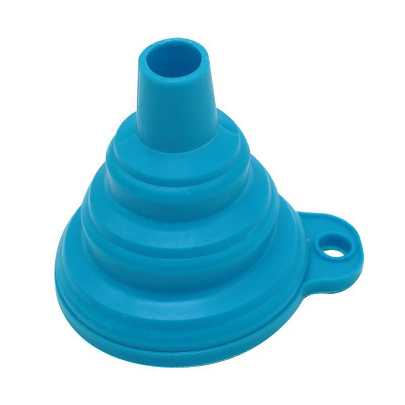 Colorful Foldable Telescopic Funnel: High Temp Resistant Kitchen Gadget for Oil, Wine, More