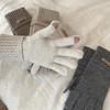 Fashion Solid Color Knitted Gloves - Winter Warm Touchscreen Thickened Cold Proof Gloves