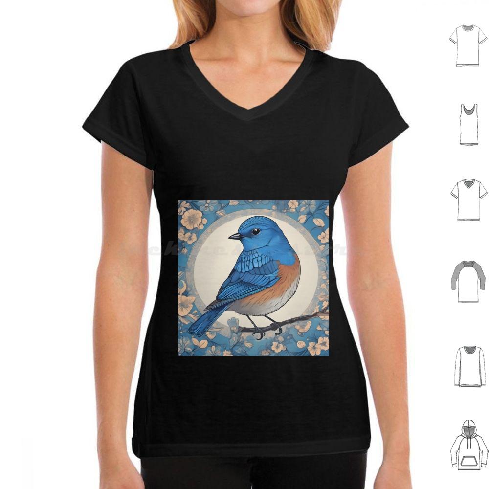 Bluebird Colour 03 T Shirt Big Size 100 Cotton Bluebird Bluebird Art Bluebird Watercolour Bluebird Design Bluebird Feathers