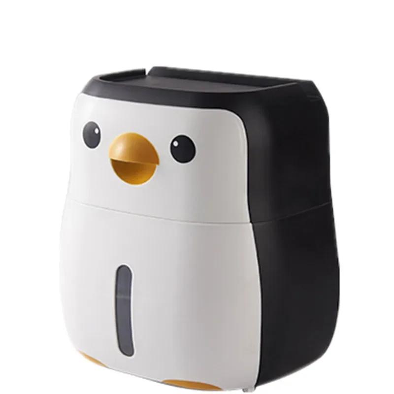 Kreativer Pinguin Toilettenpapierhalter Aufbewahrungsregal Ohne Bohren Wasserdicht Rollenpapier Papierbox Badezimmerzubehör