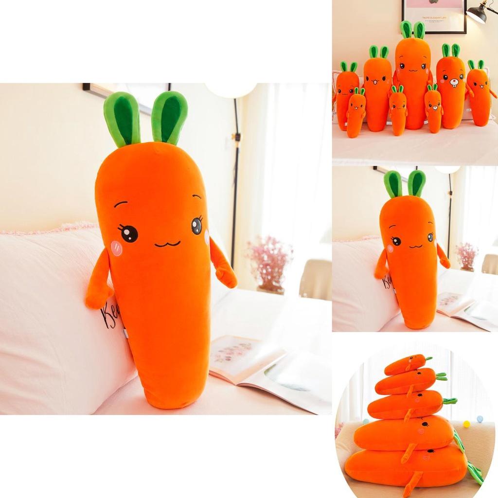 Delightful Carrot Sleeping Pillow Plush Toy Cushion For Kids Room Decor