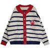 2023 Autumn/Winter Korean-Style Striped Love Embroidery Women's Loose Knitted Cardigan