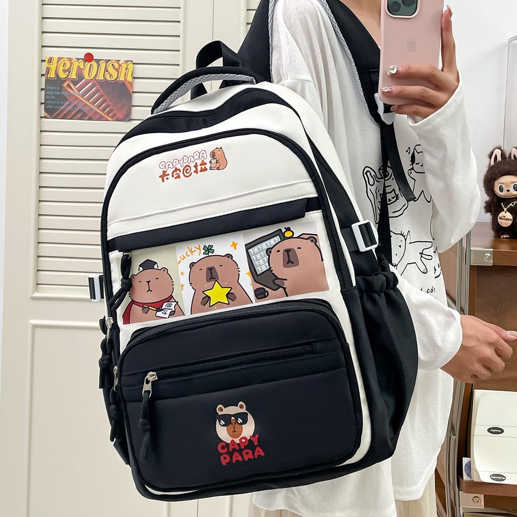 School Bag Kapibara Girls Cute Backpack Primary School Students Junior High School Students Large Capacity Backpack
