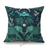 Tropical Plant Elephant Animal Pattern Home Decoration Cotton Linen Sofa Seat Cushion Cover