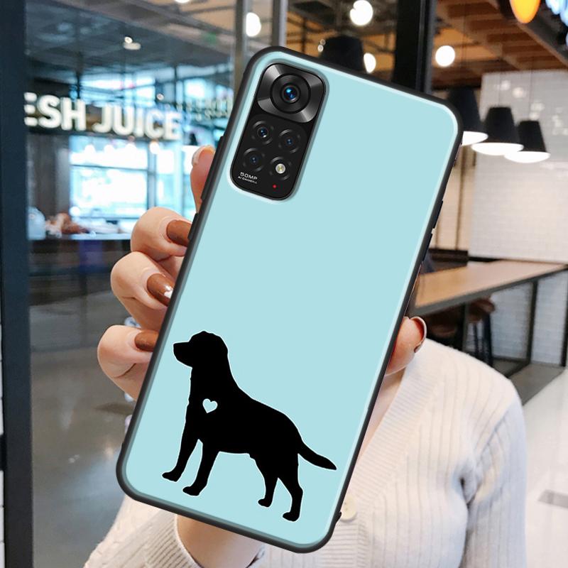 Black Labrador Dog Case For Xiaomi Redmi Note 12 8 9 10 11 Pro Note 12S 11S 10S 9S Redmi 10C 10A 9C 12C Cover