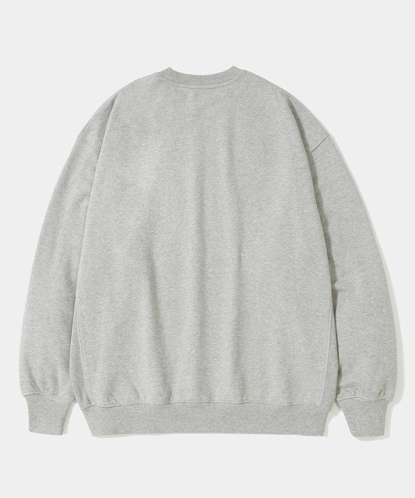 COLUMBIA UNIVERSITY Vtg Big Crack Heavy Terry Crew Neck_M.Gray