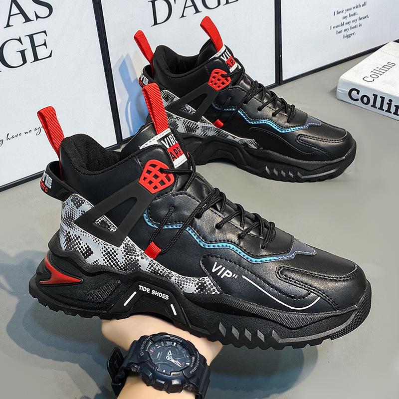 Men's Shoes Winter New High-top Platform Dad Shoes Men's Casual Sports Shoes Teenager Sports Shoes