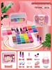 Princess Makeup Box: Washable Children's Cosmetic Set with Lipstick & Nail Polish - Perfect Birthday Gift for Girls