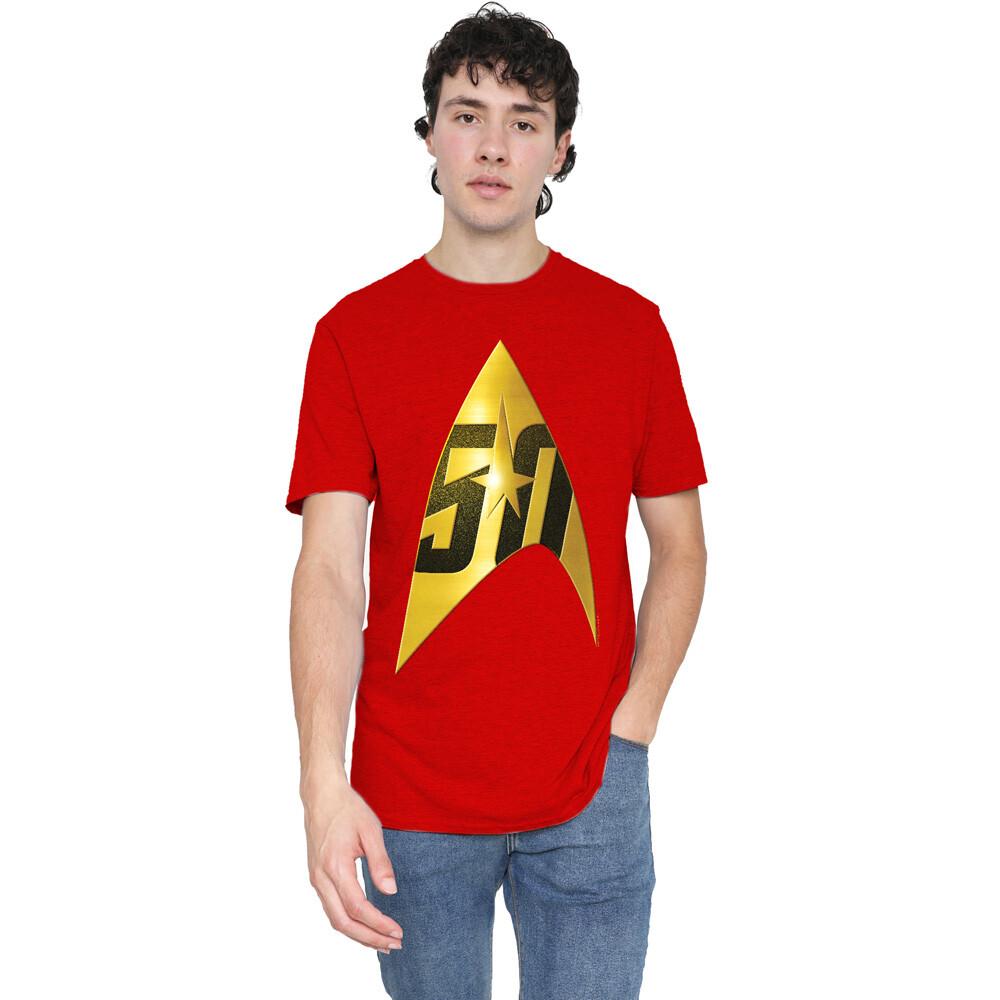 Star Trek 50Th Anniversary Delta T-Shirt S-2XL-Red L