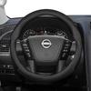 Suitable for Nissan Ultra-Thin Breathable Leather Steering Wheel Cover Suitable for Qashqai J10 J11 March Terrano2 Pathfinder R51 Note E12 Almera