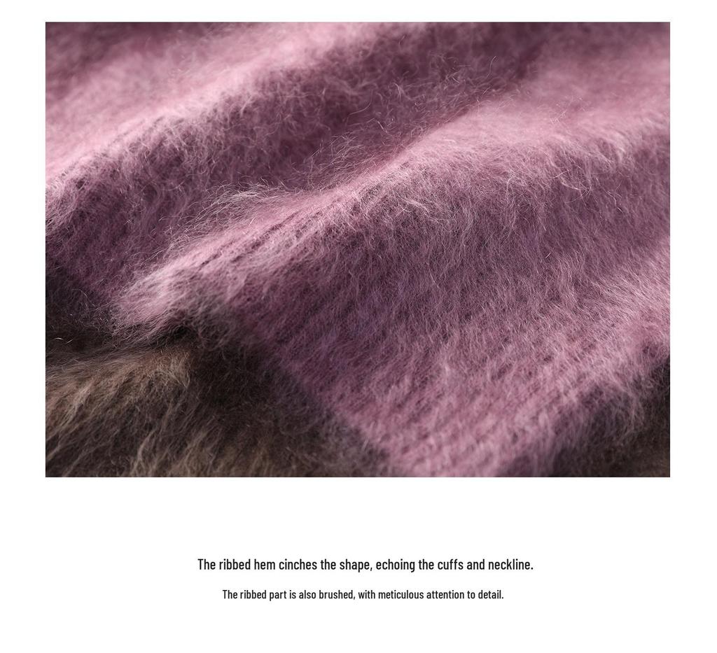Women's Winter Soft Cashmere Knit Sweater - Round Neck, Silhouette Design