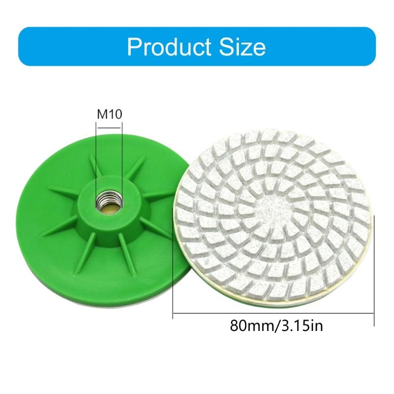 80mm Ceramic Tile Trimming Polishing Pads Wet Dry Stone Concrete Marble Sanding Grinding Disc Replacement