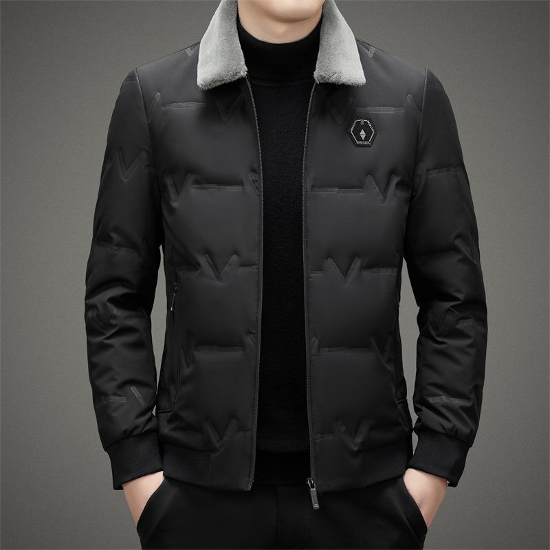 

Мужская куртка-пуховик осень-зима новый стиль съемный шерстяной воротник повседневная теплая куртка-пуховик для мужчин 4XL