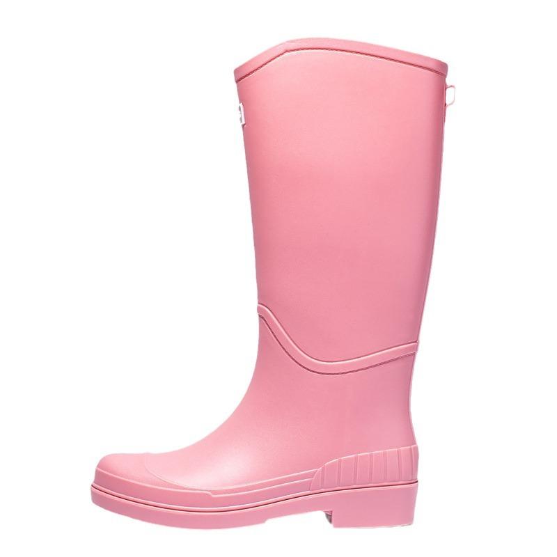 Medium and High Tube Rain Shoes Women's Waterproof Shoes Non-slip Water Boots Wear-resistant Outdoor Rubber Shoes Kitchen Work Water Shoes Fashion