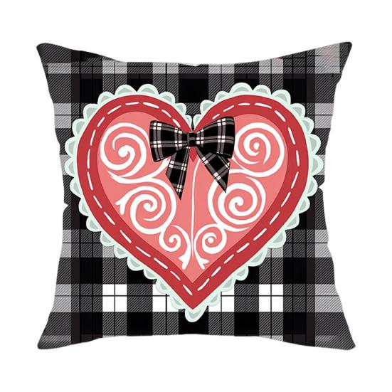 

Наволочка на День святого Валентина в форме сердца с принтом в виде квадрата, украшение для дивана, наволочка для подушки в гостиную, спальню, наволочка для сиденья автомобиля 45x45cm C