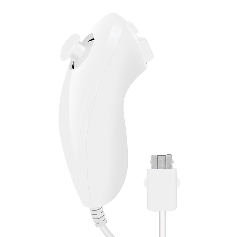 For Wii/Wii U Wireless Controller Set – Left Nunchuk Joystick / Right Vibration Remote with Silicone Cover & Wrist Strap