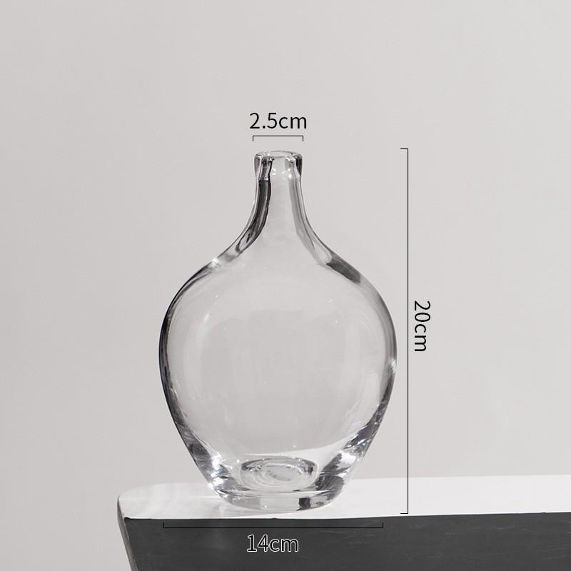 

Transparent Glass Hydroponic Vase for Flower Arrangement - Japanese Bellflower & Andromeda