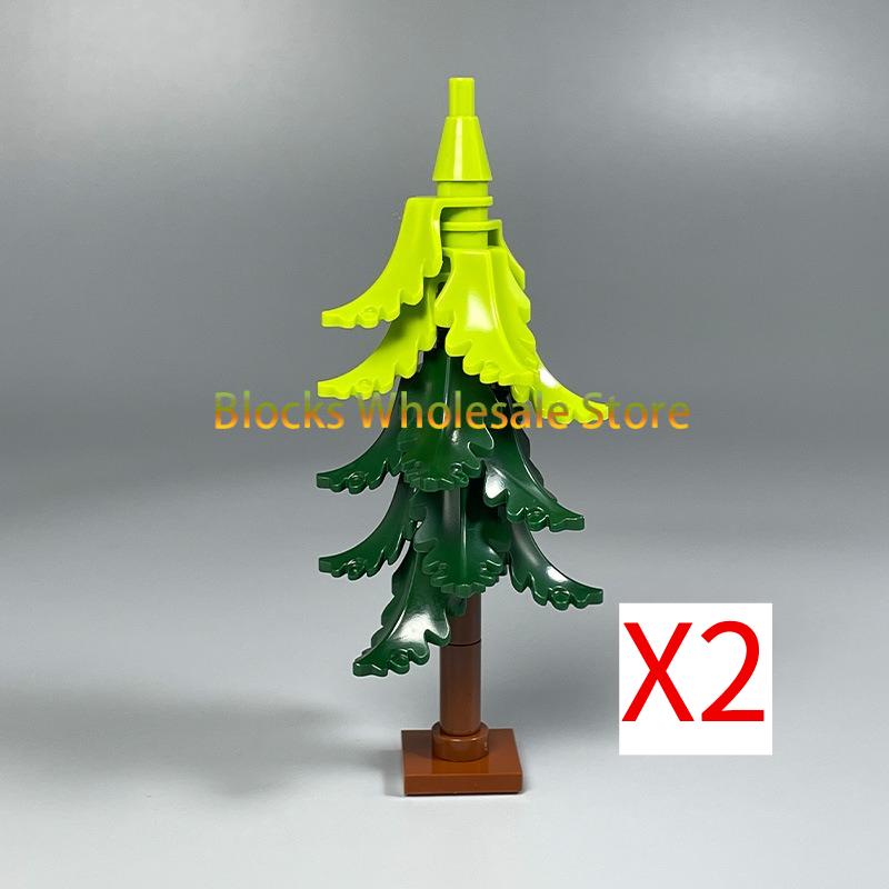 MOC Christmas Gift Present Assembly Toy Small Particle Building Block Set Christmas Tree Fir Tree Scene Desktop Ornament