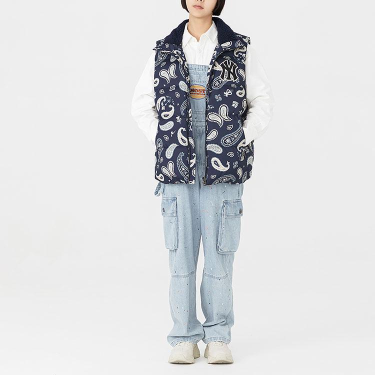 New MLB Down Vest Unisex Dark Marine Blue 3ADVI0126-50NYD