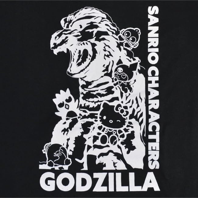 Yoshida Yu Godzilla Sanrio Characters Print Long Sleeve T-Shirt Spring Autumn
