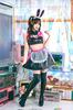 Clearstone Neo Bunny Cosplay Halloween Heart Cut Maid Women's Black