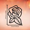 Elegant Rose Metal Wall Art, Rust-Resistant Iron Flower Sculpture for Garden Bedroom Wedding Gift
