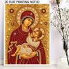 5D Framed Pearl Painting Kit Virgin Mary and Child Pattern Sparkling Bead Art Canvas Ready to Display Romantic Home Decor Gift