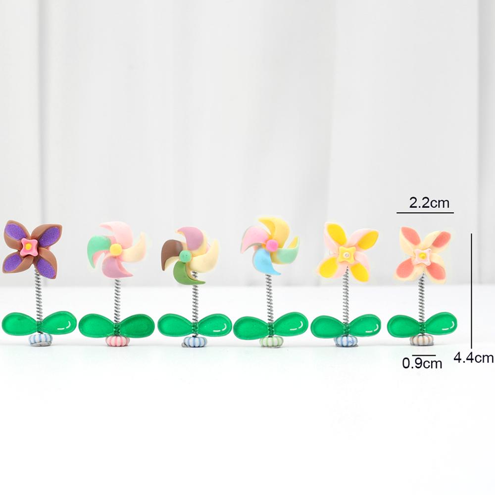 Rotatable Windmill Car Ornament Auto Center Console Display Screen Shaking Head Ornament Car Interior Decoration Accessories