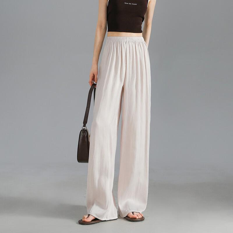 Demana Women's Summer Slimming High-Waist Pleated Wide-Leg Trousers