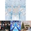 Charming Christmas Snowflake Hanging Decorations With Spiral Design For Festive Displays