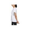 adidas Boxed Logo Solid Crew Neck Sports Short Sleeve T-Shirt Women Tops White FM6147