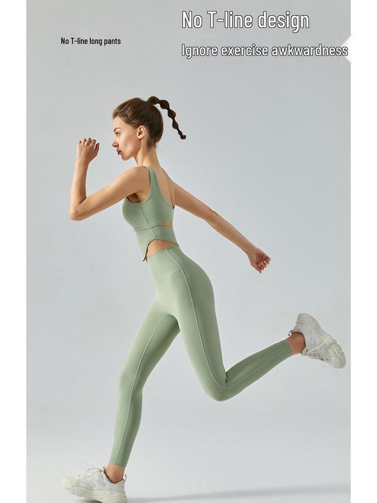 Alo Yoga Nude Feel High Waist Tummy Control Capri Pants - Peach Lifting, Hip-Lifting Running Sports & Fitness Leggings