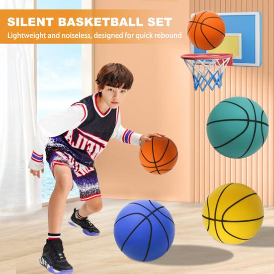 Silent Basketball Set Indoor Dribble Dream Silent Basketball Noiseless Foam Ball