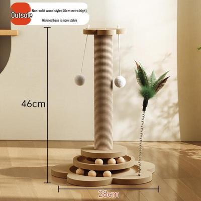 JINGRUIXIANG Vertical Cat Scratching Post with Turntable