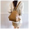 Women's Convertible PU Leather Backpack, Fashion Triangle Tote Bag, Multi-functional Casual Daypack