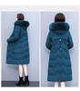 Zimowa damska kurtka bawełniana z kapturem w dużym rozmiarze