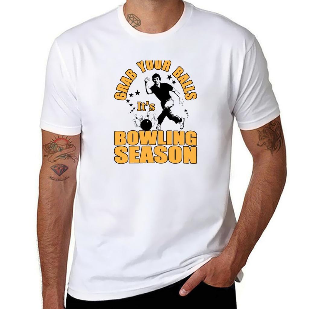 Grab Your Balls Its Bowling Season Funny Bowling Gift Tshirt Holiday Simple Tee Shirt