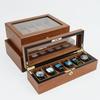 Elegant Wooden Watch Box With Soft Lining And Visible Top Holds 6 10 Or 12 Timepieces Minimalist Watch Organizers