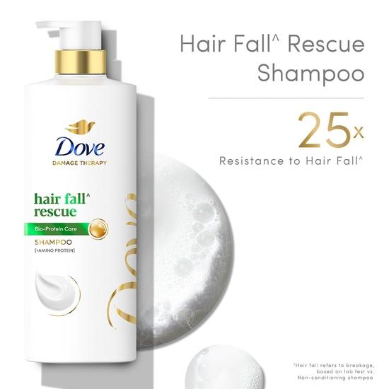 DOVE Hair Fall Rescue Shampoo 650 Ml|| For Damaged Hair|| Hair Fall Control for Thicker Hair - Mild Daily Anti Hair Fall Shampoo for Men & Women