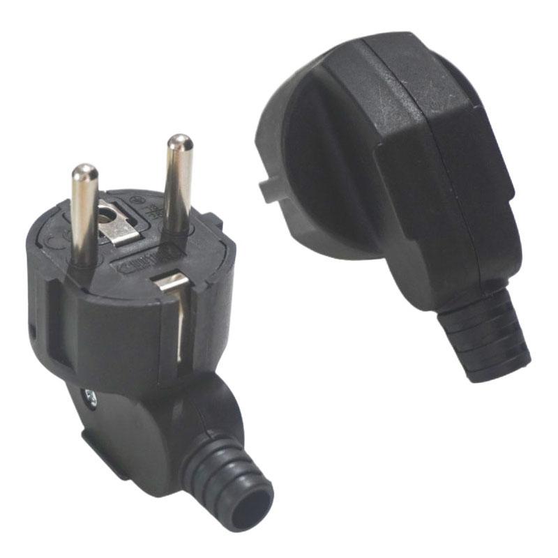 EU Plug Adapter 250V 16A Male Replament Outlets Rewireable Schuko Electeic Socket 4.8 Euro Connector For Power Extension Cable