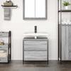 Bathroom Vanity Unit with Drawers Grey Sonoma 60x34.5x60cm
