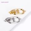 18K Gold Plated Oval Pearl Clasp For Bracelets,Brass Connector Fastener For Jewelry Making Supplies,DIY Jewelry Accessories