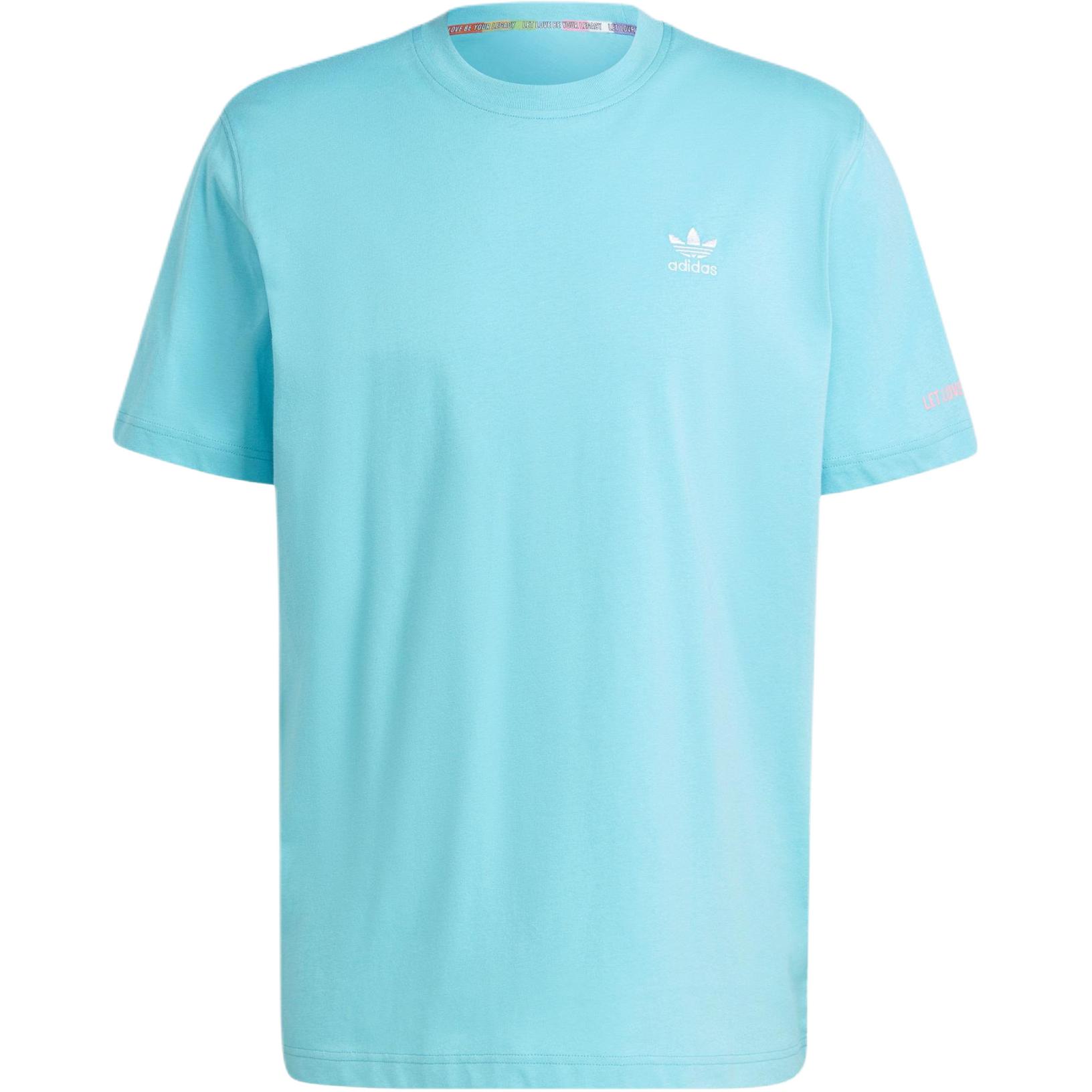 

Adidas Футболка Originals Pride RM с графическим принтом логотипа, свободная спортивная футболка с коротким рукавом, мужские топы, кристально-голубой цвет IU0054 S