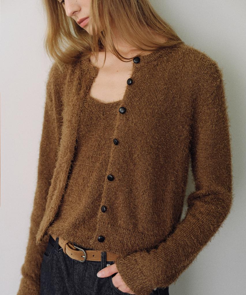 Yulago Hairy Knit Sleeveless