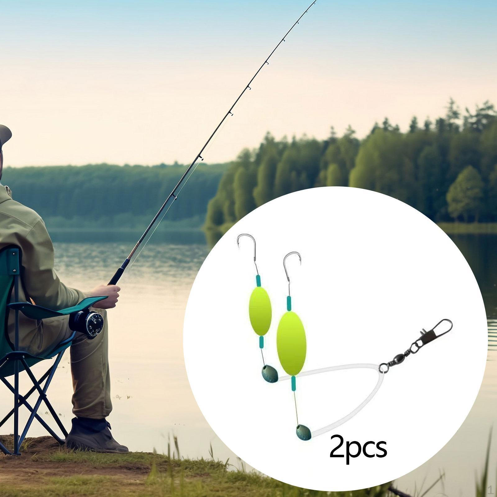 

2 шт. оснастки для помпано для серфинга с двойным крючком 3,5-9 кг, практичные аксессуары, профессиональные