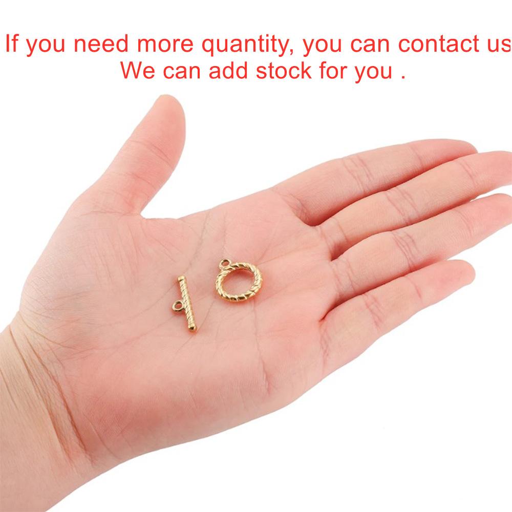 3-6 Sets Gold Color Stainless Steel Fastener Bracelet Toggle Clasp Buckle Connector For Jewelry Making OT Clasps Diy Accessories